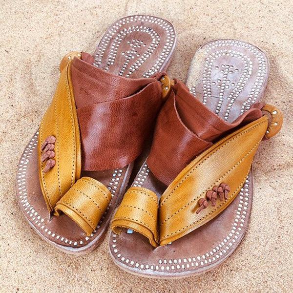 Men's Retro Summer Push Toe Beach Sandals