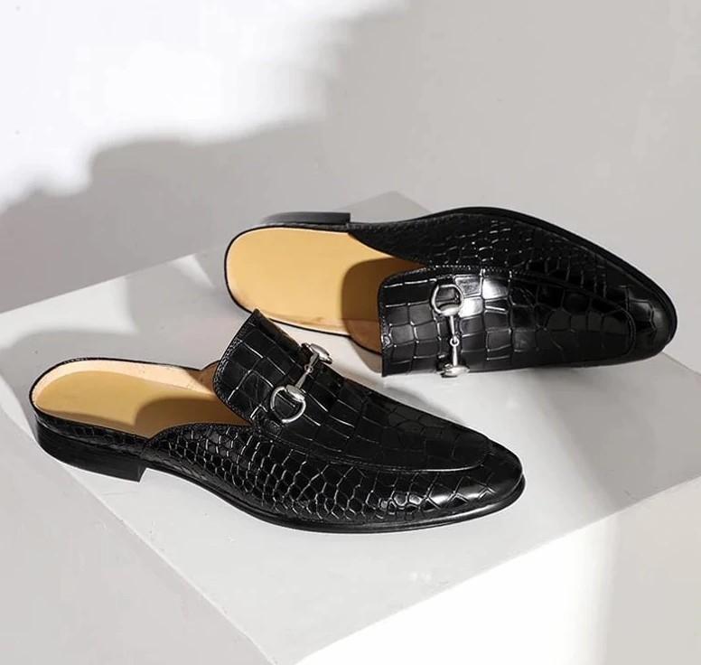 Men's Leather Shoes Casual Retro Classic Casual Slippers
