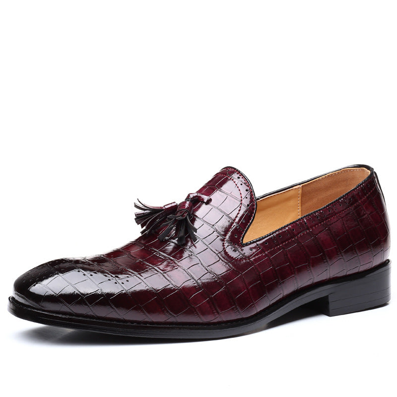 Crocodile Pattern Pointed Toe Shoes