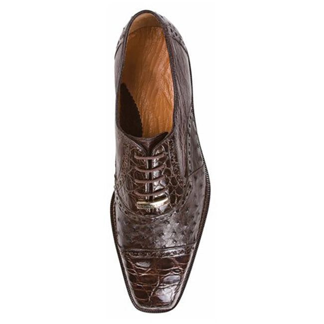Men's Ostrich & Crocodile Oxford