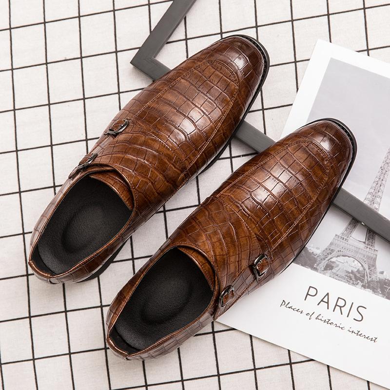 Business Casual Metal Buckle Leather Shoes