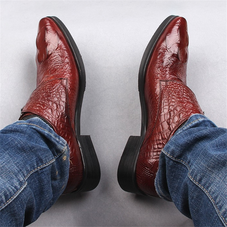 Crocodile Buckle Men Leather Shoes