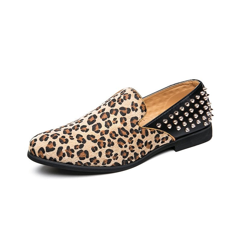 New Personality Leopard Print Loafers
