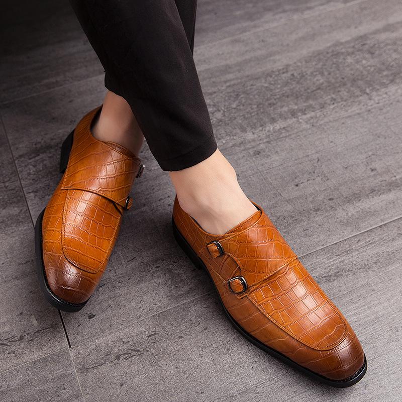 Business Casual Metal Buckle Leather Shoes