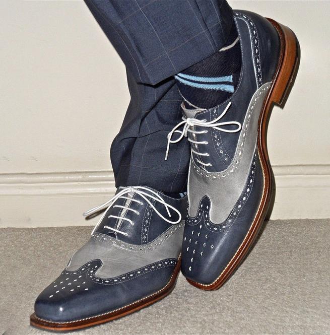 Handmade Custom Men's Casual Purple Leather Shoes