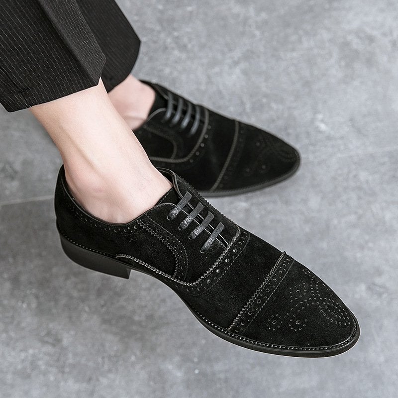 British Pointed Toe Men's Suede  Shoes