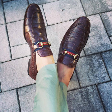 Business Crocodile Slip On Loafers