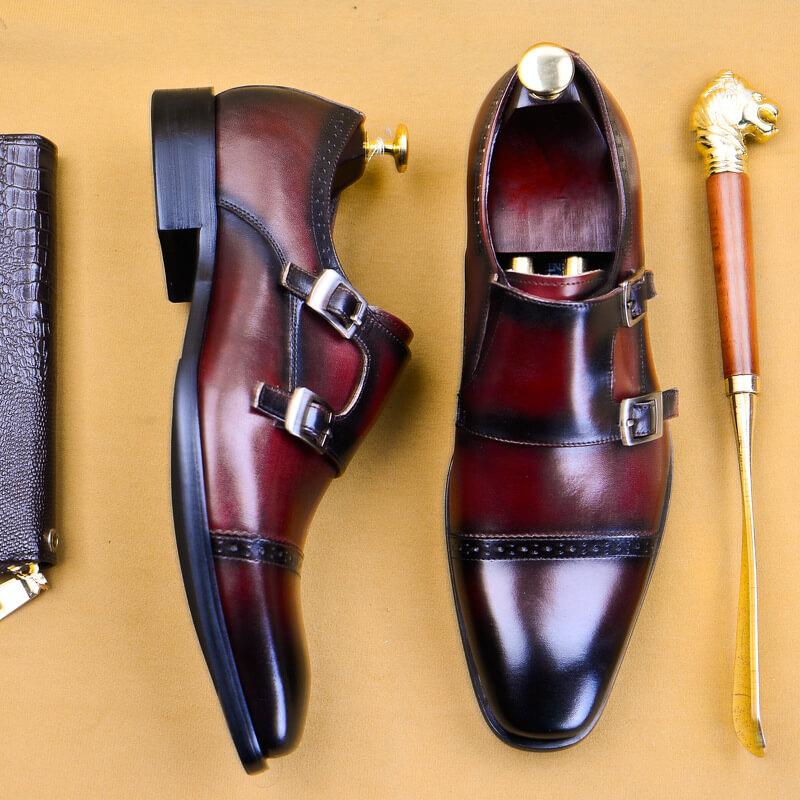 Men's Retro Buckle Dress Shoes