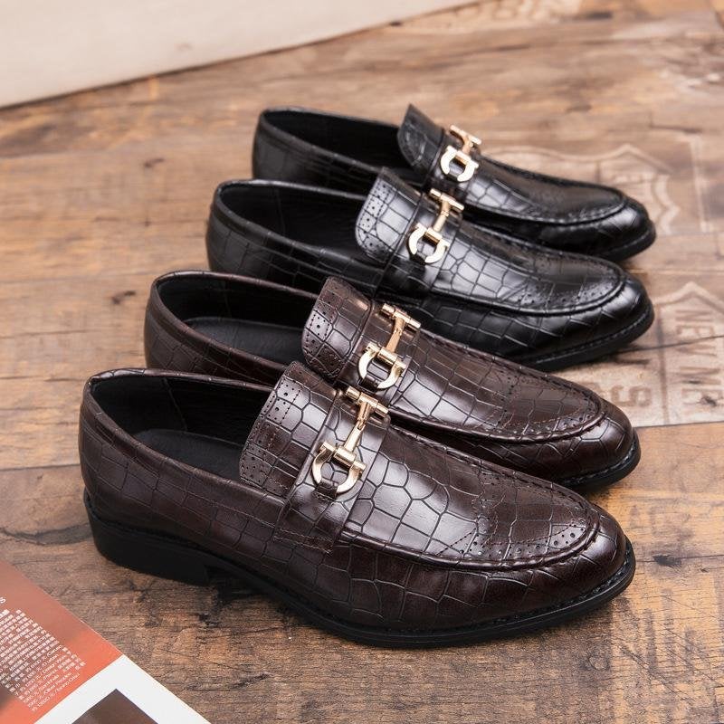 Plus Size British Loafers Men Business Dress Shoes