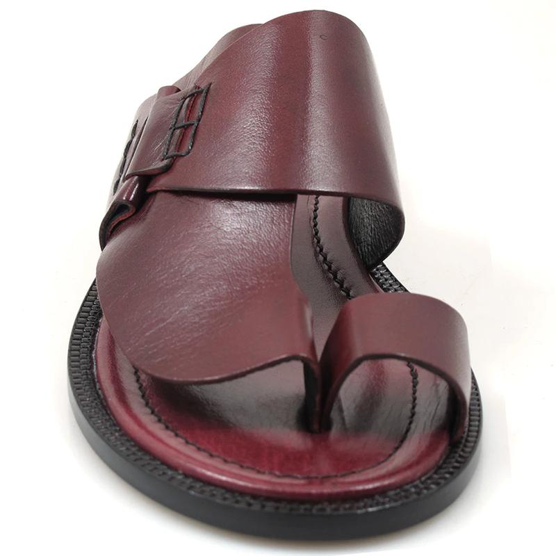 Men's Leather Casual Push Toe Sandals