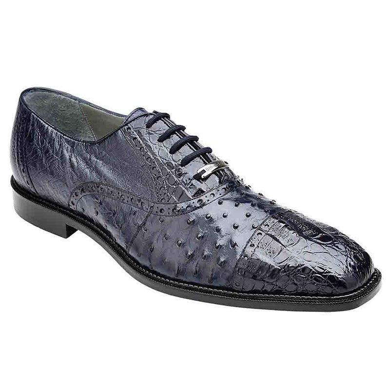 Men's Ostrich & Crocodile Oxford