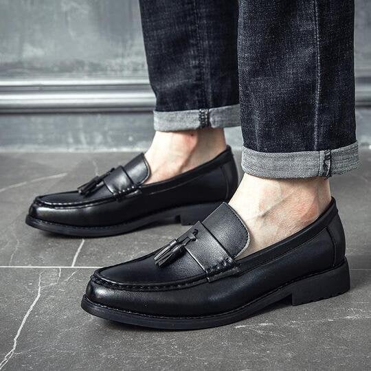 Men Flats Leather Oxfords Formal Shoes