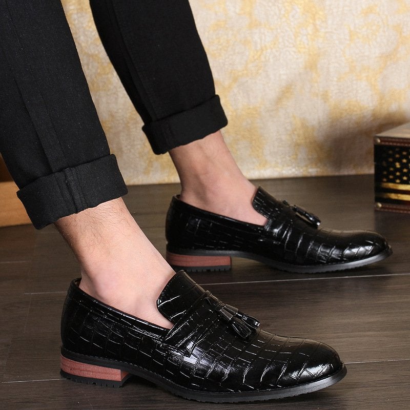 Men's Casual Fashion Leather Shoes With Tassels