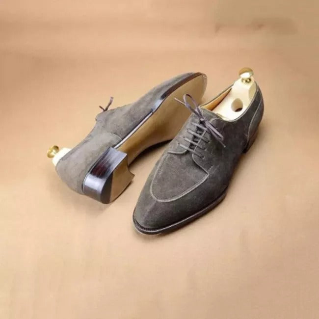 Vintage British Suede Leather Men's Casual Shoes