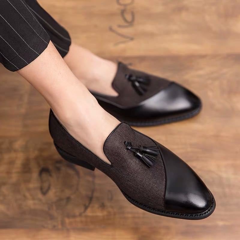 Men's Classic Casual Patchwork Tassel Loafers