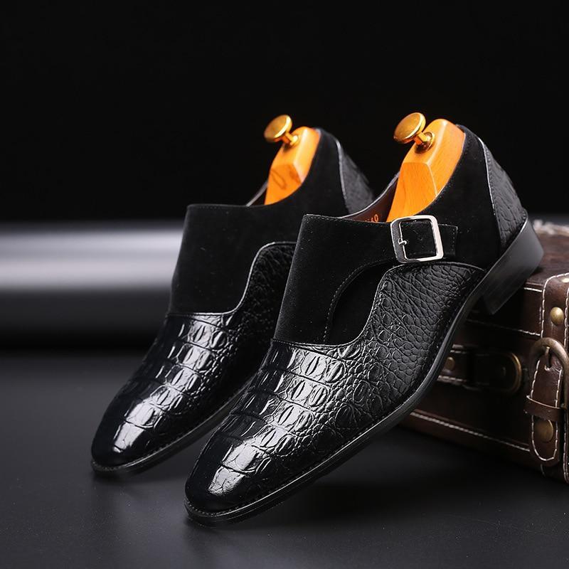 Fashion Crocodile Leather Men Business Shoes