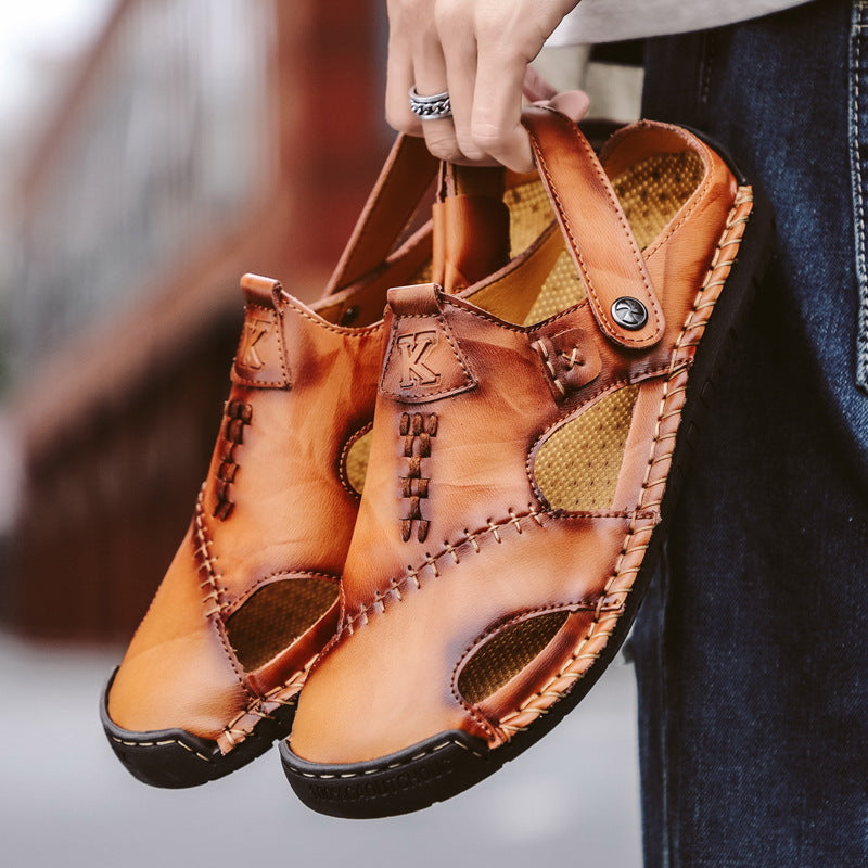 Men's Summer Handmade Soft Leather Sandals