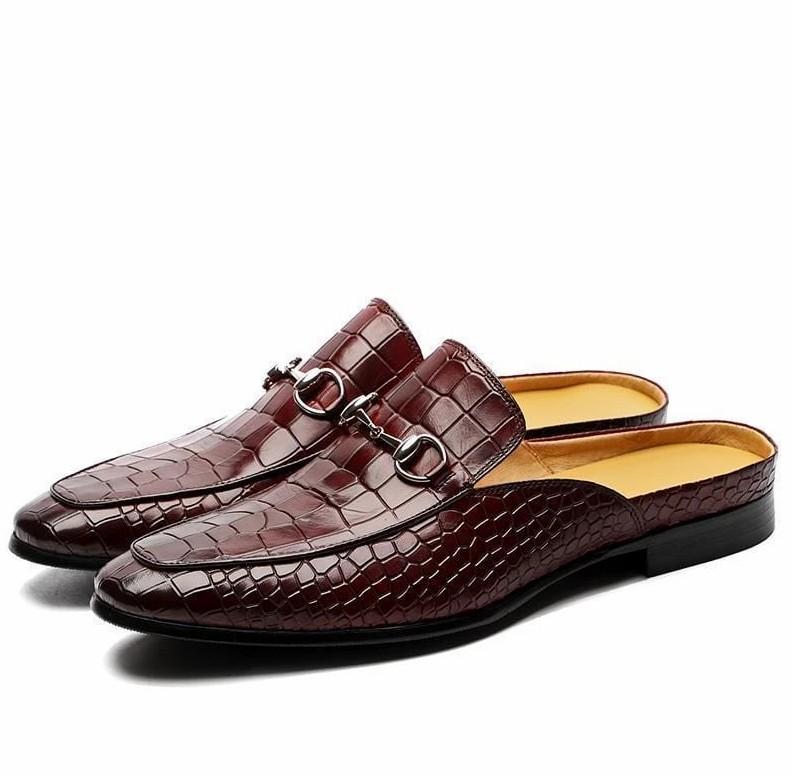 Men's Leather Shoes Casual Retro Classic Casual Slippers