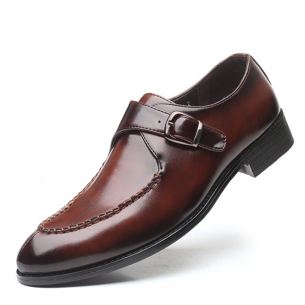 Men's Business Buckle Leather Shoes