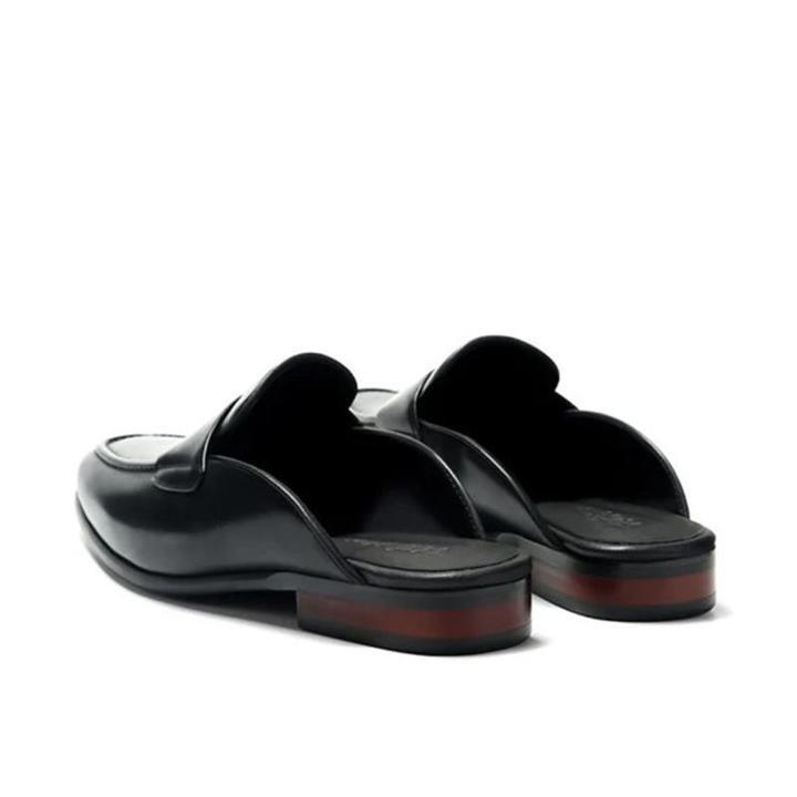 Men's Leather Half Drag British Lazy Shoes