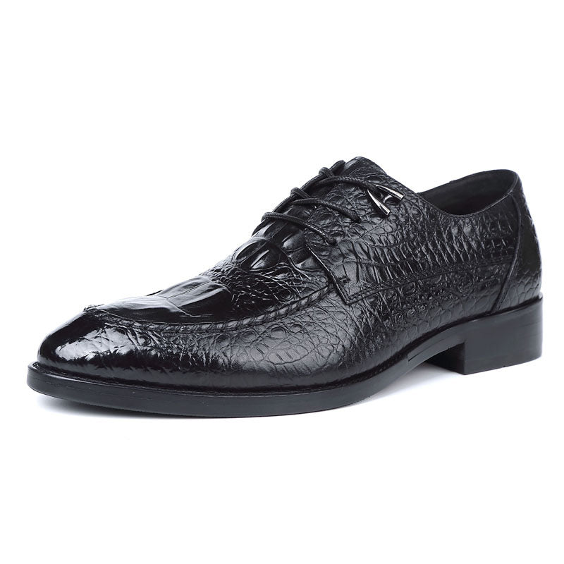 Men's Casual Crocodile Pattern Soft Surface Shoes