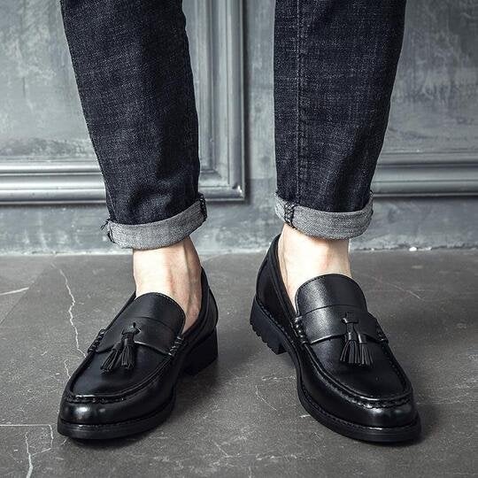 Men Flats Leather Oxfords Formal Shoes