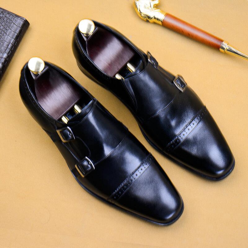 Men's Retro Buckle Dress Shoes