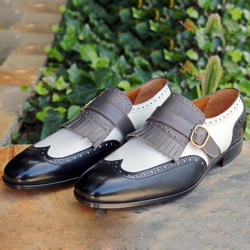 Burnished Calfskin Slip-On Shoe Tri Colored