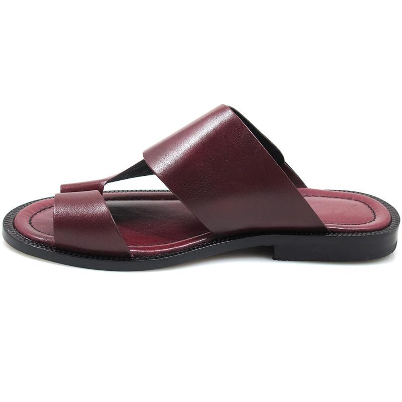 Men's Leather Casual Push Toe Sandals