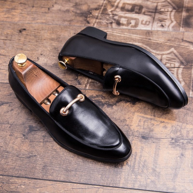 New Style Suede Stitching British Style Pointed Casual Shoes