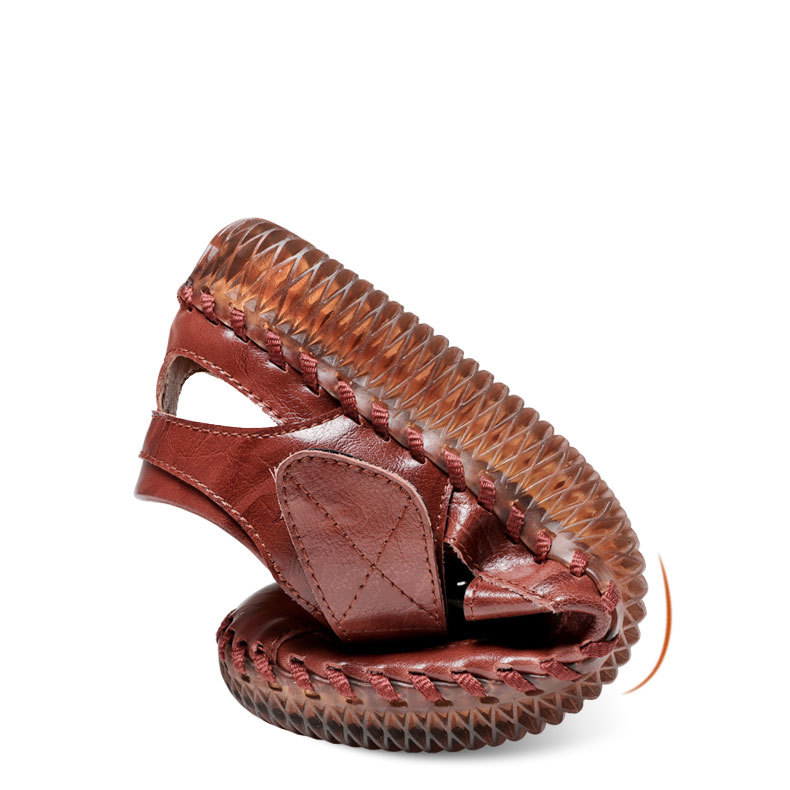Men's Hand Stitching Outdoor Leather Dress Sandals