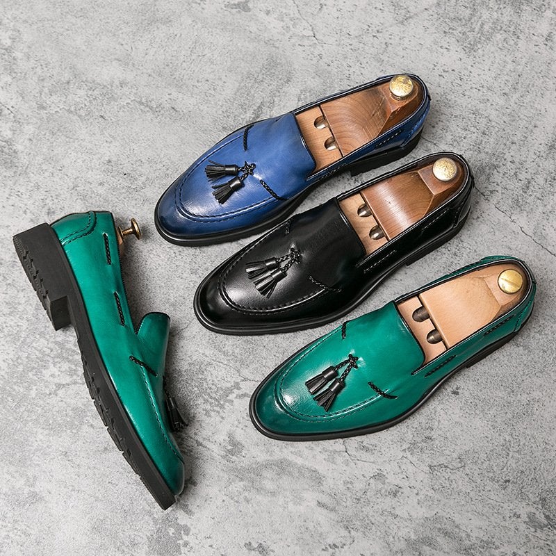 Men's Fringed Leather Shoes