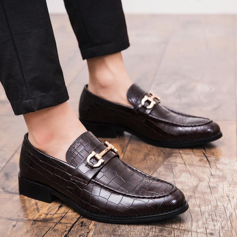 Plus Size British Loafers Men Business Dress Shoes