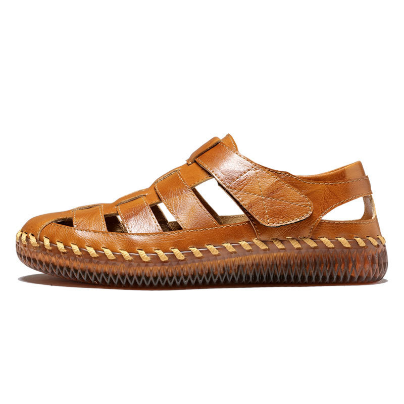 Men's Hand Stitching Outdoor Leather Dress Sandals