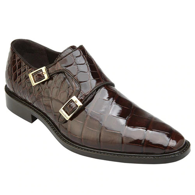Men's Buckle Square Toe Business Nude Shoes
