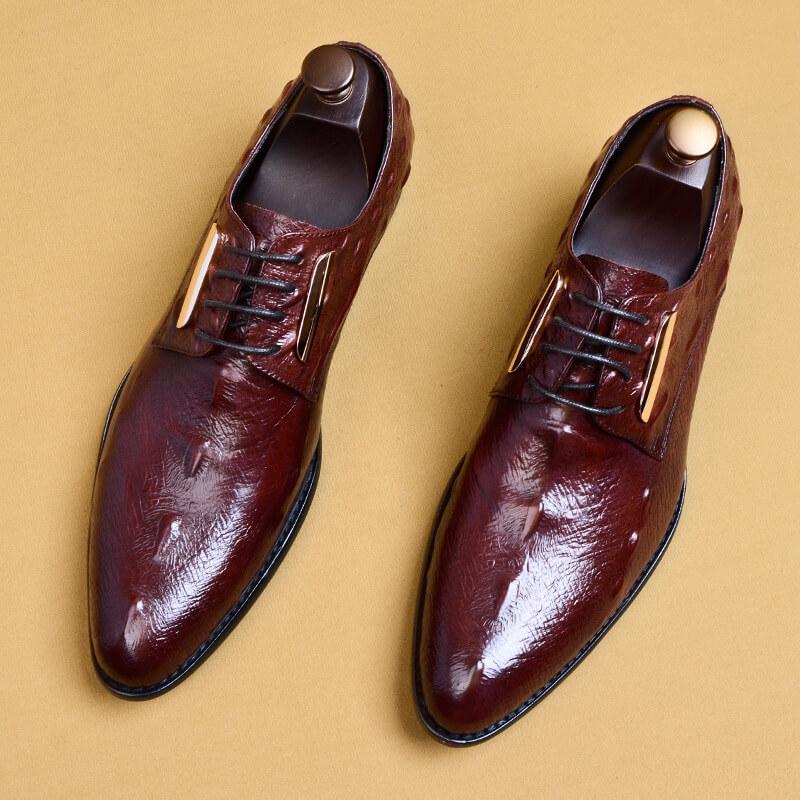 Men's Formal Business Breathable Pointed Leather Shoes