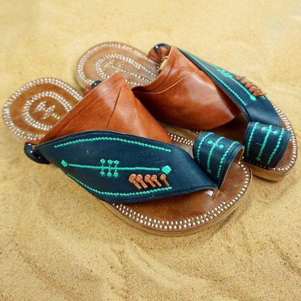 Men's Retro Summer Push Toe Beach Sandals