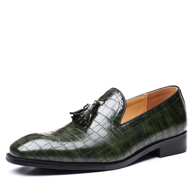 Crocodile Pattern Pointed Toe Shoes