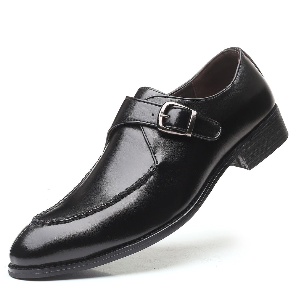 Men's Business Buckle Leather Shoes