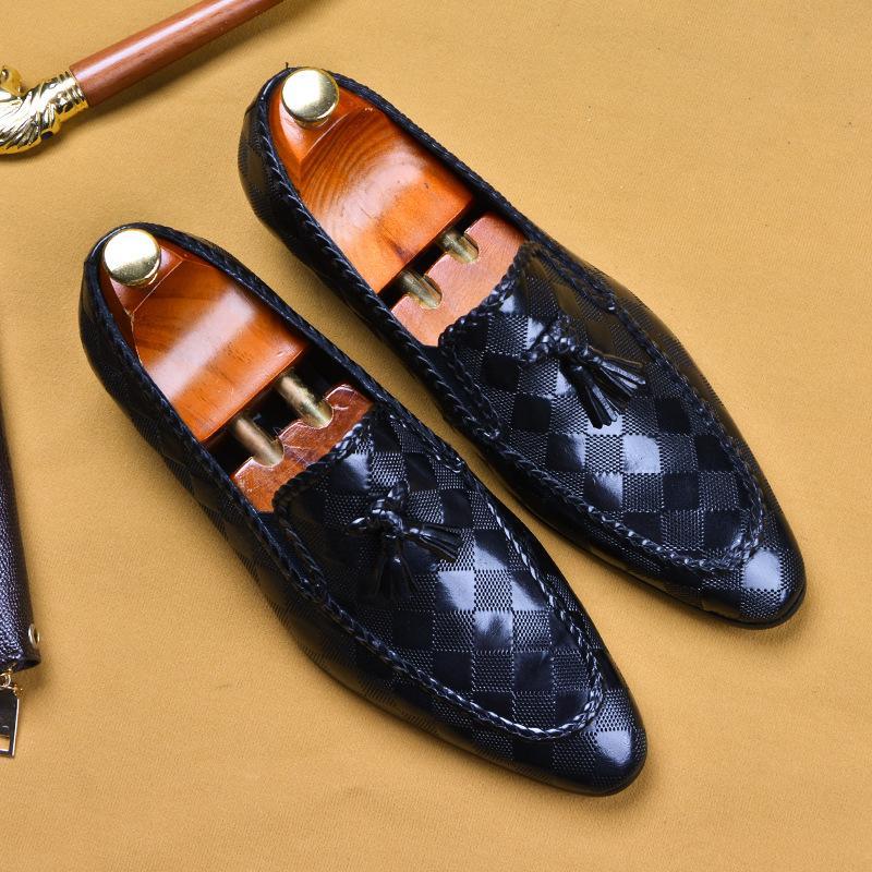 Men's Luxury Slip-On Pattern Leather Shoes