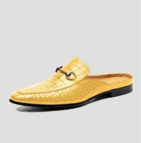 Men's Leather Shoes Casual Retro Classic Casual Slippers