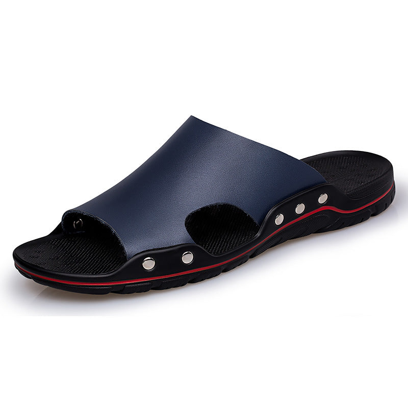 Men's Lightweight Outdoor Leather Slippers