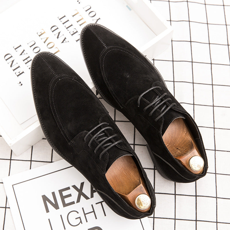 Vintage British Suede Leather Men's Casual Shoes
