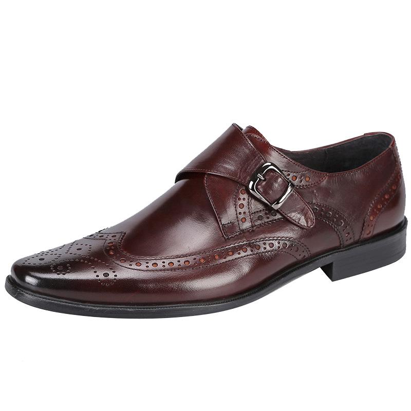Men's Brogue Carved Leather Shoes