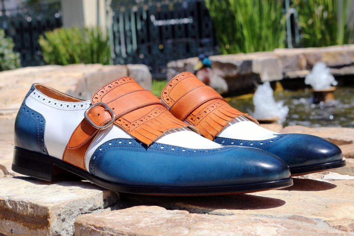 Burnished Calfskin Slip-On Shoe Tri Colored