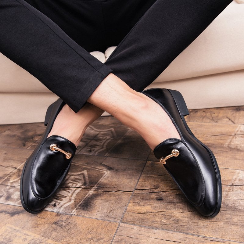 New Style Suede Stitching British Style Pointed Casual Shoes