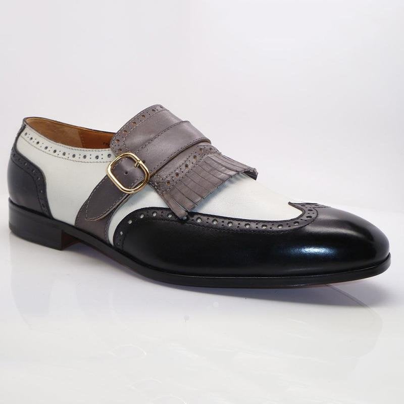 Burnished Calfskin Slip-On Shoe Tri Colored