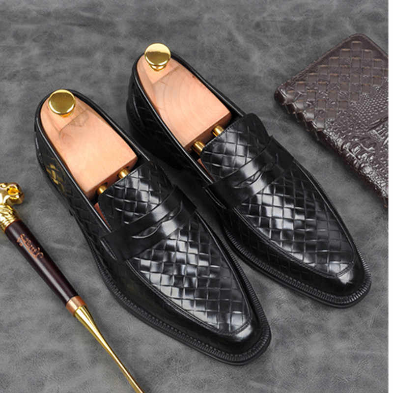 Men High Quality Slip-On PU Leather Formal Dress Shoes