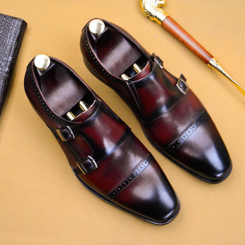 Men's Retro Buckle Dress Shoes