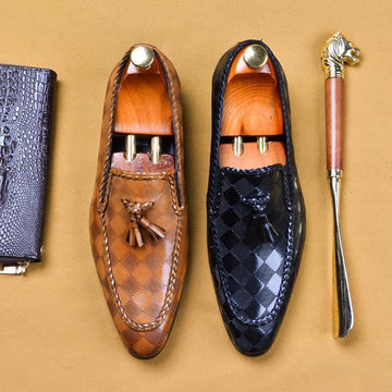 Men's Luxury Slip-On Pattern Leather Shoes